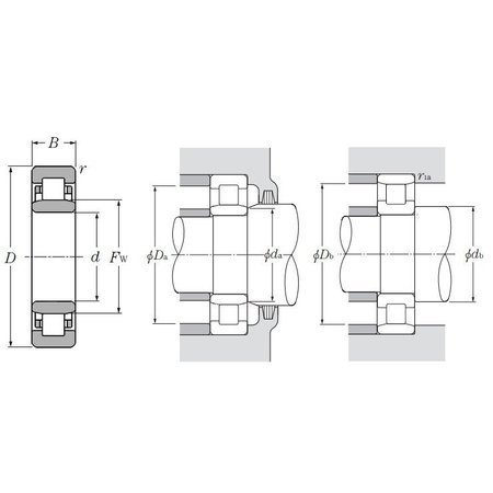 Ntn NTN NU210G1, Cylindrical Roller Bearing  50 Mm Id X 90 Mm Od X 20 Mm W Open NU210G1